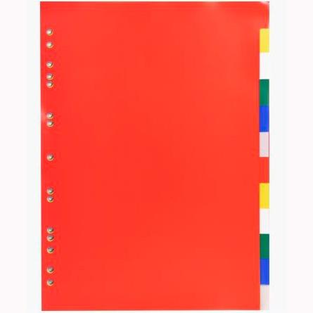 Séparateurs souples opaques en PP EXACOMPTA 12 positions A4 de couleurs neutres