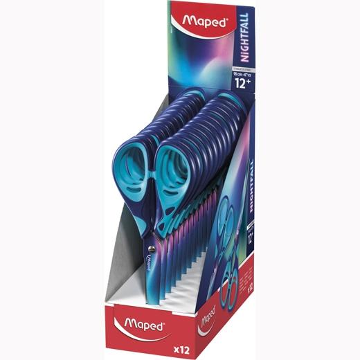 Tesoura Maped Nightfall 16cm Multicolor C/12U