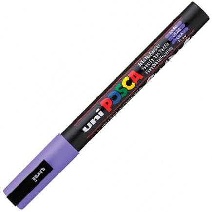 Posca PC-3M Marcador de Pintura - Punta Conica de Poliester 0.9-1.3mm - Tinta Base al Agua - Resistente a la Luz - Color Lila