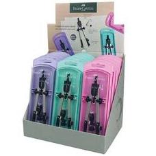 FABER CASTELL COMPÁS ARTICULADO DE AJUSTE RÁPIDO Y ADAPTADOR UNIVERSAL 17MCM C/RECAMBIO PASTEL