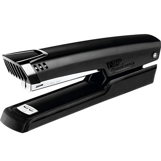 Agrafeuse de bureau Maped, agrafeuse à bande complète Essential Metal 24/6 26/6, noire
