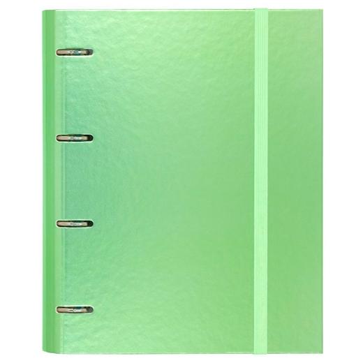 Classeur à anneaux métalliques 4 x 35 mm, 100 feuilles, format A4, 90 g/m², 1 bande, couverture en carton plastifié vert
