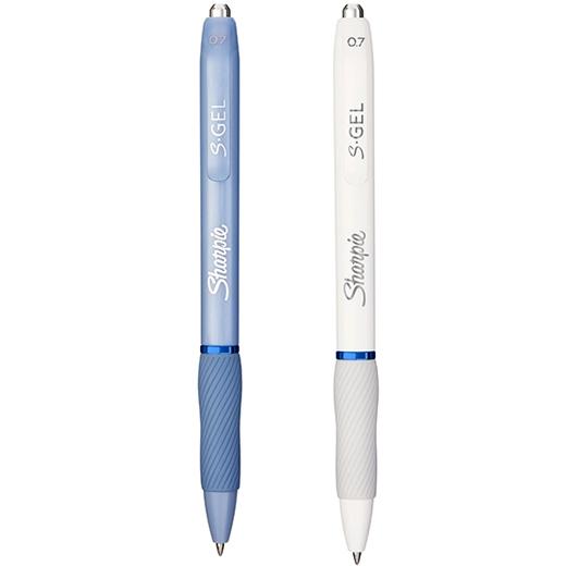 SHARPIE BOLÍGRAFO SGEL FASHION TINTA AZUL PUNTA MEDIA 0.7MM BLANCO Y AZUL CELESTE SURTIDOS - Prinkweb