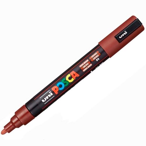 Posca PC-5M Marcador de Pintura - Punta de Bala 1.8-2.5mm - Base al Agua - No Permanente - Resistente a la Luz - Inodoro - Color Cacao
