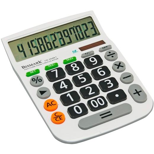 Calculatrice Bismark CD-2648T 12 chiffres blanche