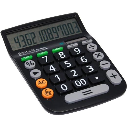 Calculatrice 12 chiffres BISMARK CD-2648T, noire