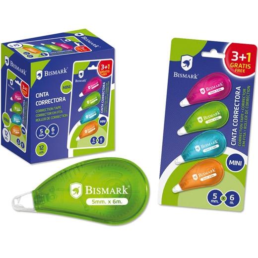 Fita Corretora Mini Bismark 5mm x 6m Neon -Blister-