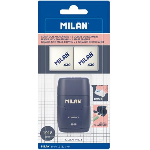 TAILLEUR COMPACT MILAN SÉRIE 1918 + 2 LUNETTES DE REMPLACEMENT POUR EFFACER SOUS BLISTER BLEUE