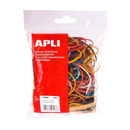 CAOUTCHOUC ÉLASTIQUE APPLI COULEURS ASSORTIES TAILLES DE CAOUTCHOUC ASSORTIES 100 GR.