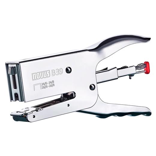 Pince-agrafeuse ergonomique NOVUS B 39, argent chromé
