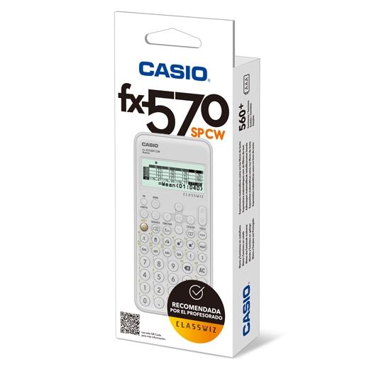 Calculatrice scientifique Casio noire et blanche 15 et 10+2 chiffres 576 fonctions FX-570SPCW