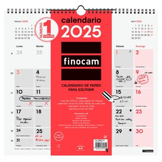Calendrier mural inscriptible FINOCAM L-340X320MM NEUTRE 2025