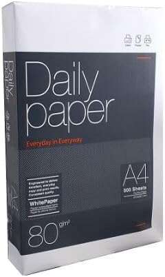 Carta Daily Paper A4 80 g, 210x297 mm (500 fogli) bianca - Quantità: 5