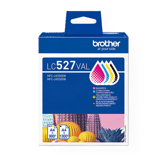 Brother LC527 Pack de 4 Cartuchos de Tinta Originales - LC527VAL