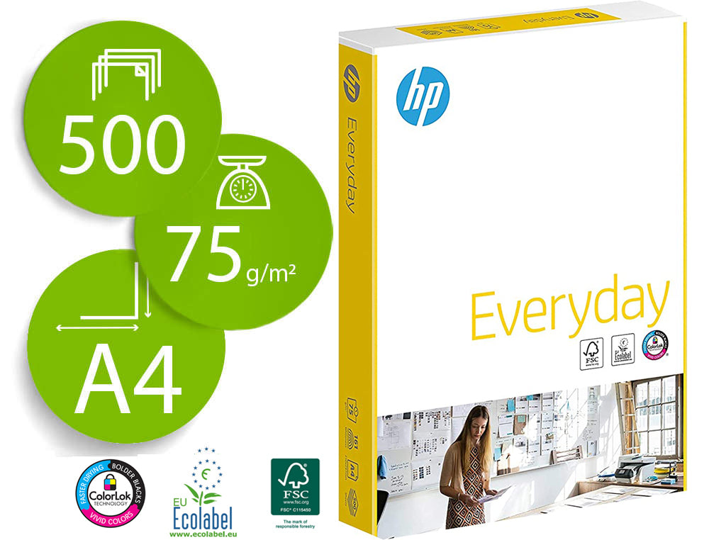 Papier HP Everyday A4, 500 feuilles, blanc - Quantité : 5