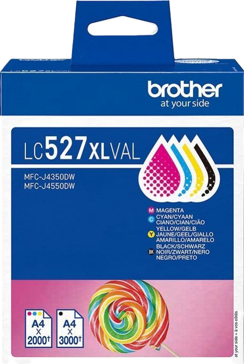 Brother LC527XL Paquet de 4 cartutxos de tinta originals - LC527XLVAL