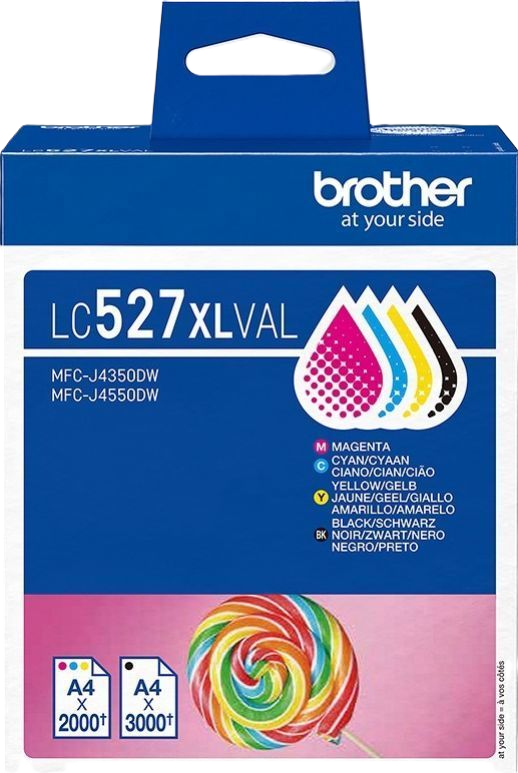 Brother LC527XL Pack de 4 Cartuchos de Tinta Originales - LC527XLVAL